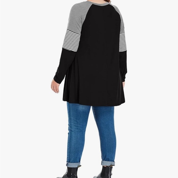 MONNURO long sleeve plus size women tunic shirt - Picture 2 of 8